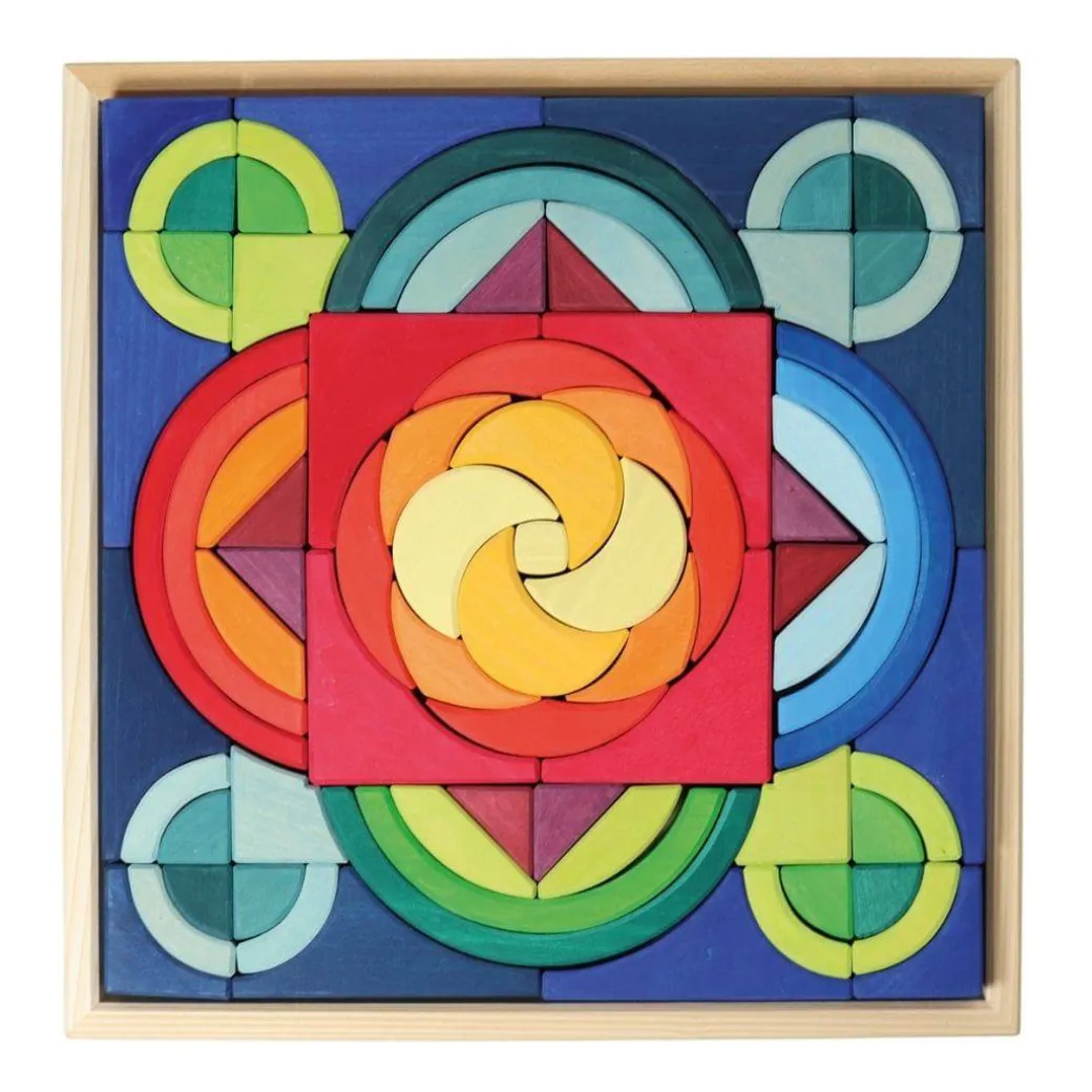 Arcs in Squares Wooden Building Block Set