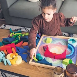 Arcs in Squares Wooden Building Block Set