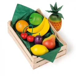 Assorted Wooden Fruit in Crate