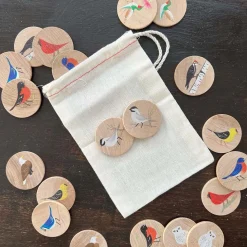Backyard Birds Wooden Memory Game