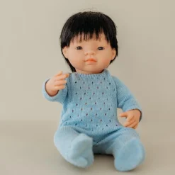 Blue Knit Doll Pajamas - 15