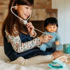 Blue Knit Doll Pajamas - 15