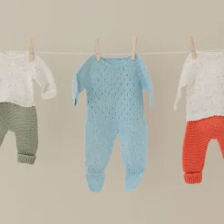 Blue Knit Doll Pajamas - 15