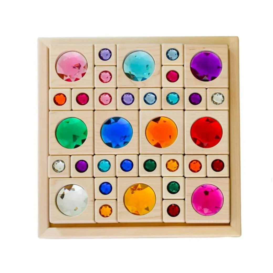 Bright Gem Blocks with Tray - 34 pc Set
