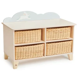 Bunny Storage Unit with Wicker Baskets