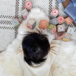 Classic Alphabet Blocks With Canvas Bag