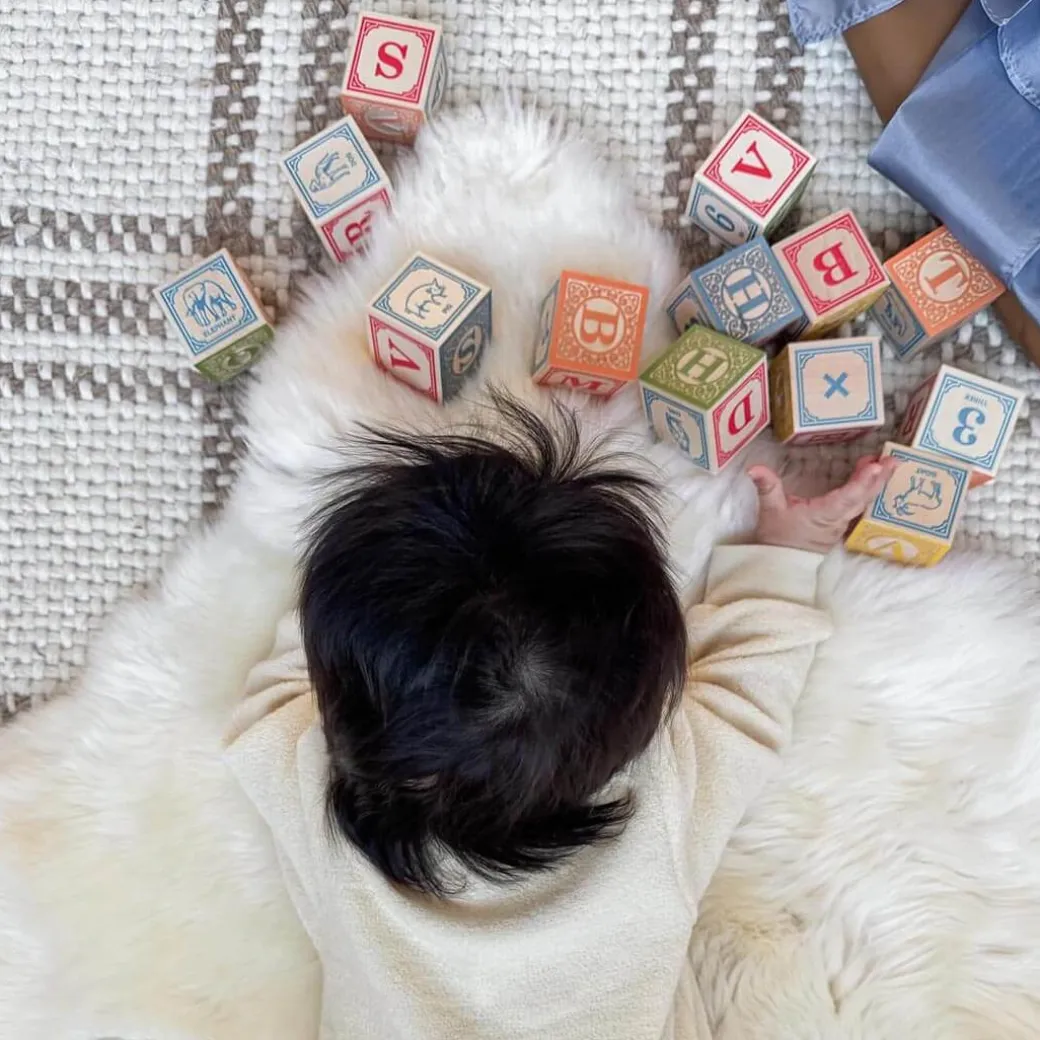 Classic Alphabet Blocks With Canvas Bag