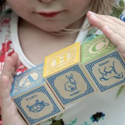 Classic Wooden Alphabet Blocks with Wagon