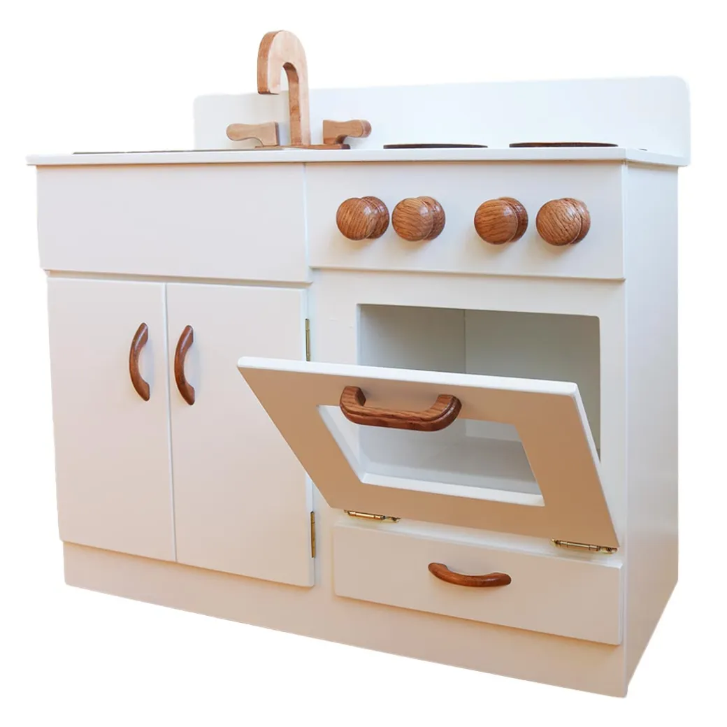 Classic Wooden Play Kitchen - White