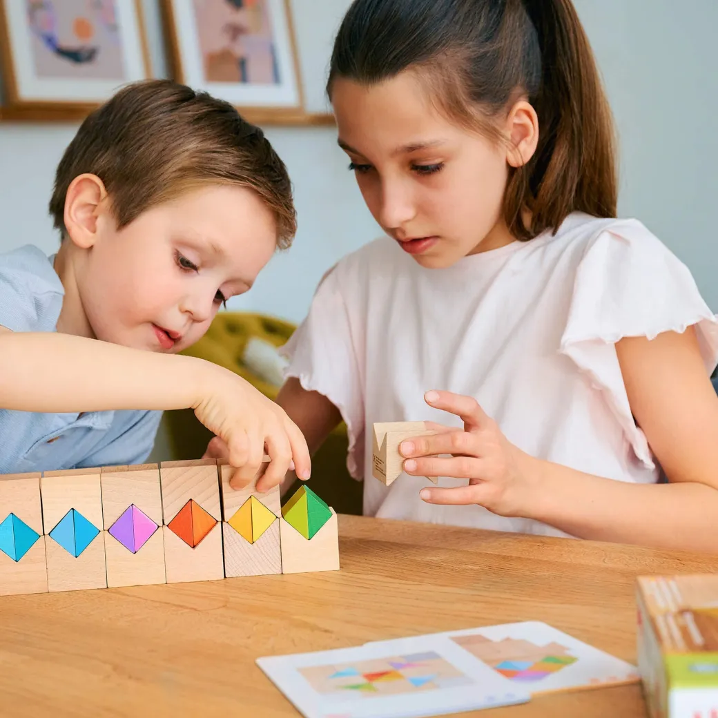 Colorful Triangle Wooden Block Game
