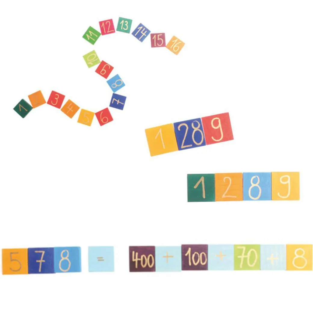 Counting with Colors Wooden Number Chart