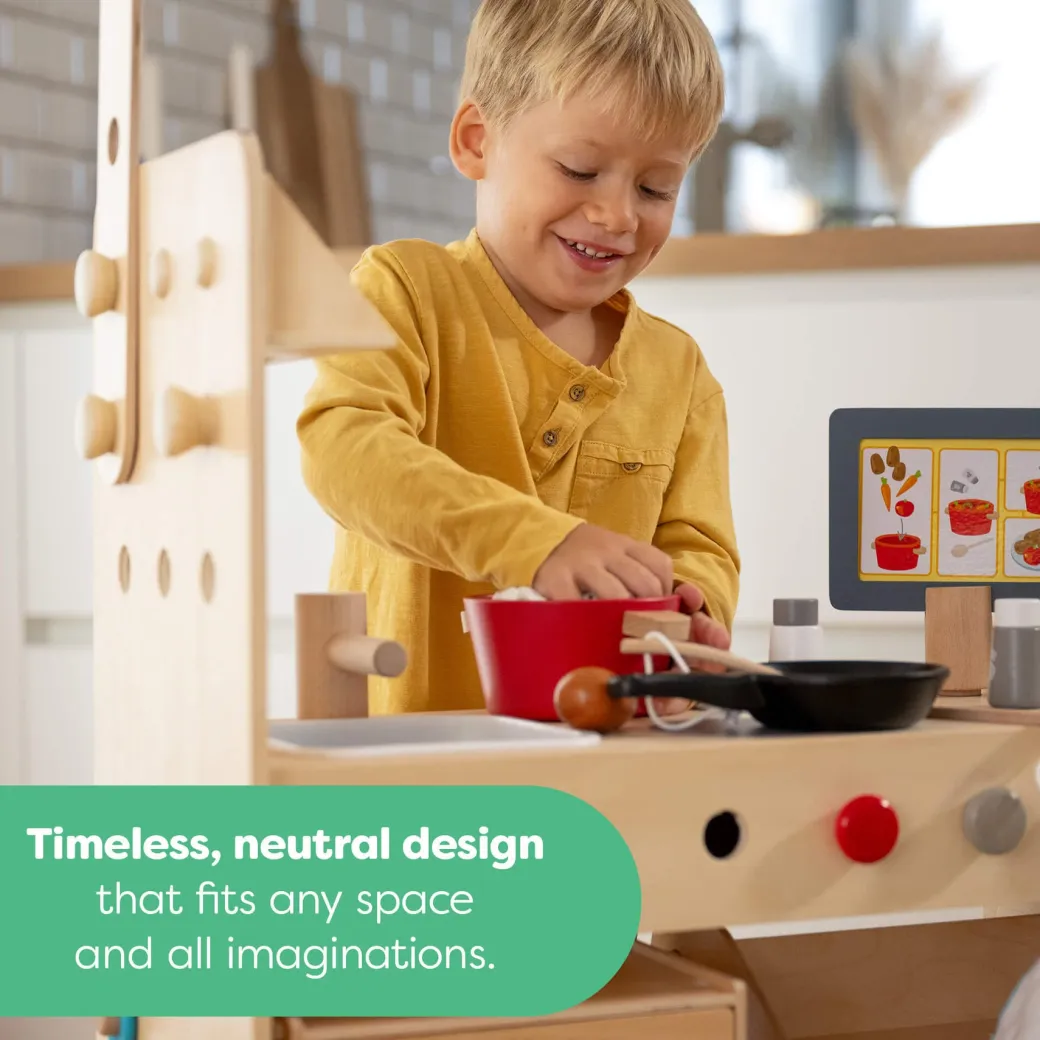 Creative Play 3 in 1 – Play Kitchen, Store & Workshop