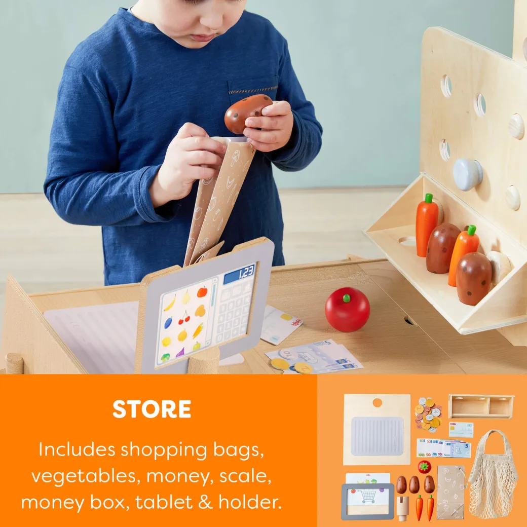 Creative Play 3 in 1 – Play Kitchen, Store & Workshop