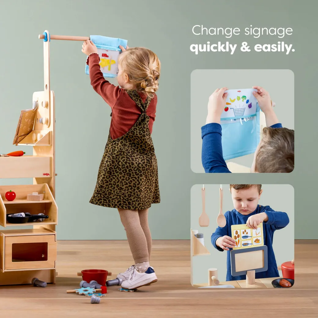 Creative Play 3 in 1 – Play Kitchen, Store & Workshop