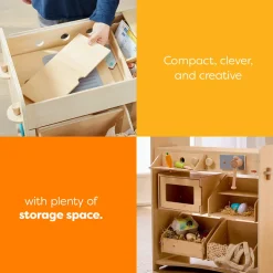 Creative Play 3 in 1 – Play Kitchen, Store & Workshop