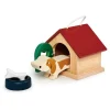 Dollhouse Wooden Pet Dog Set