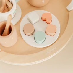 Doll-Sized Wooden Tea Set