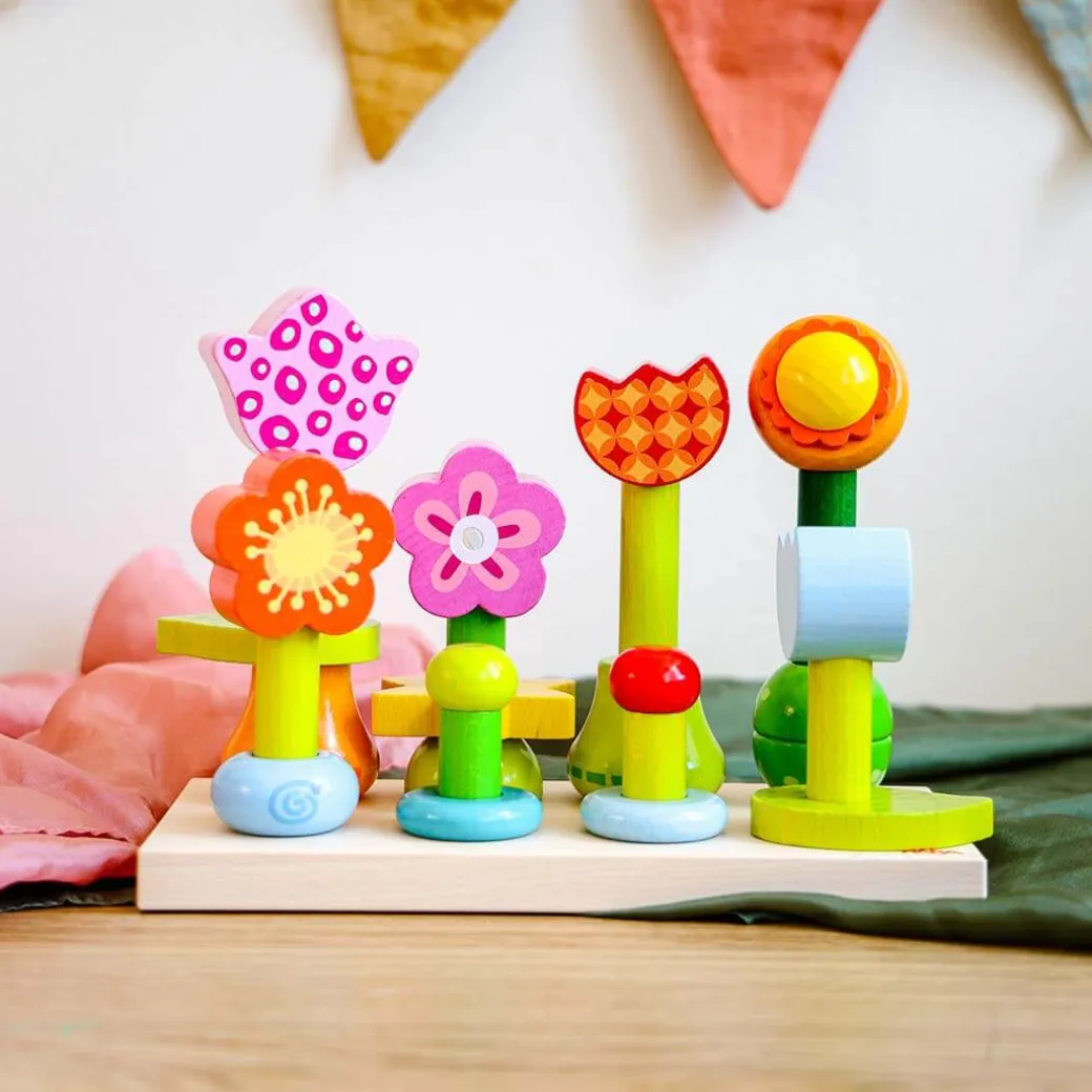 Flower Garden Wooden Sorting and Stacking Game