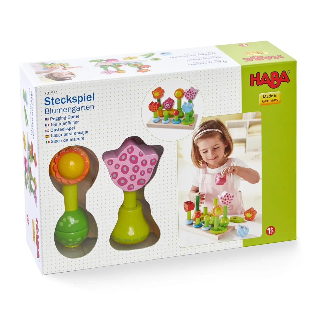 Flower Garden Wooden Sorting and Stacking Game