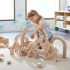 Interlocking Wooden Blocks Construction Set
