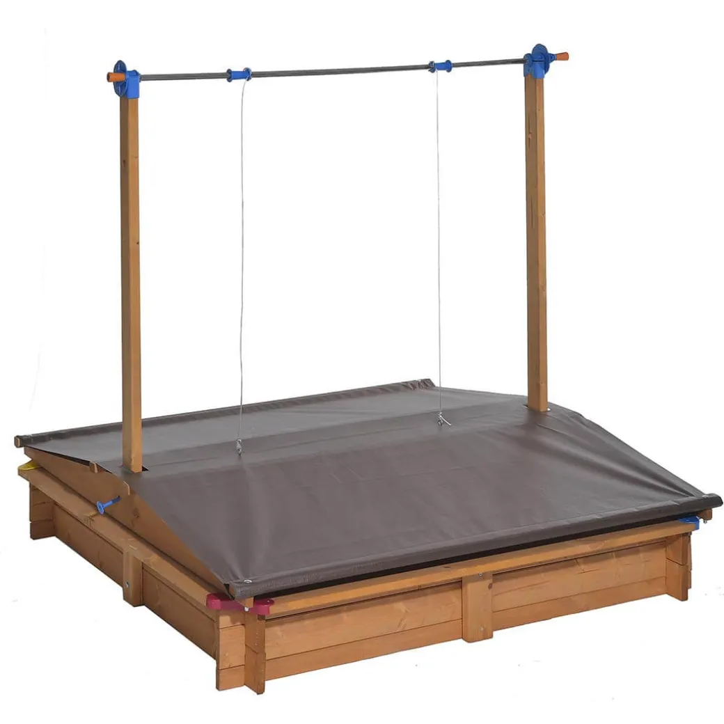 Kids Wooden Sandbox with Cover