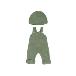Knit Doll Overall & Beanie Hat Set - 15
