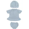 Knitted Doll Outfit - 15'' Dress & Hat