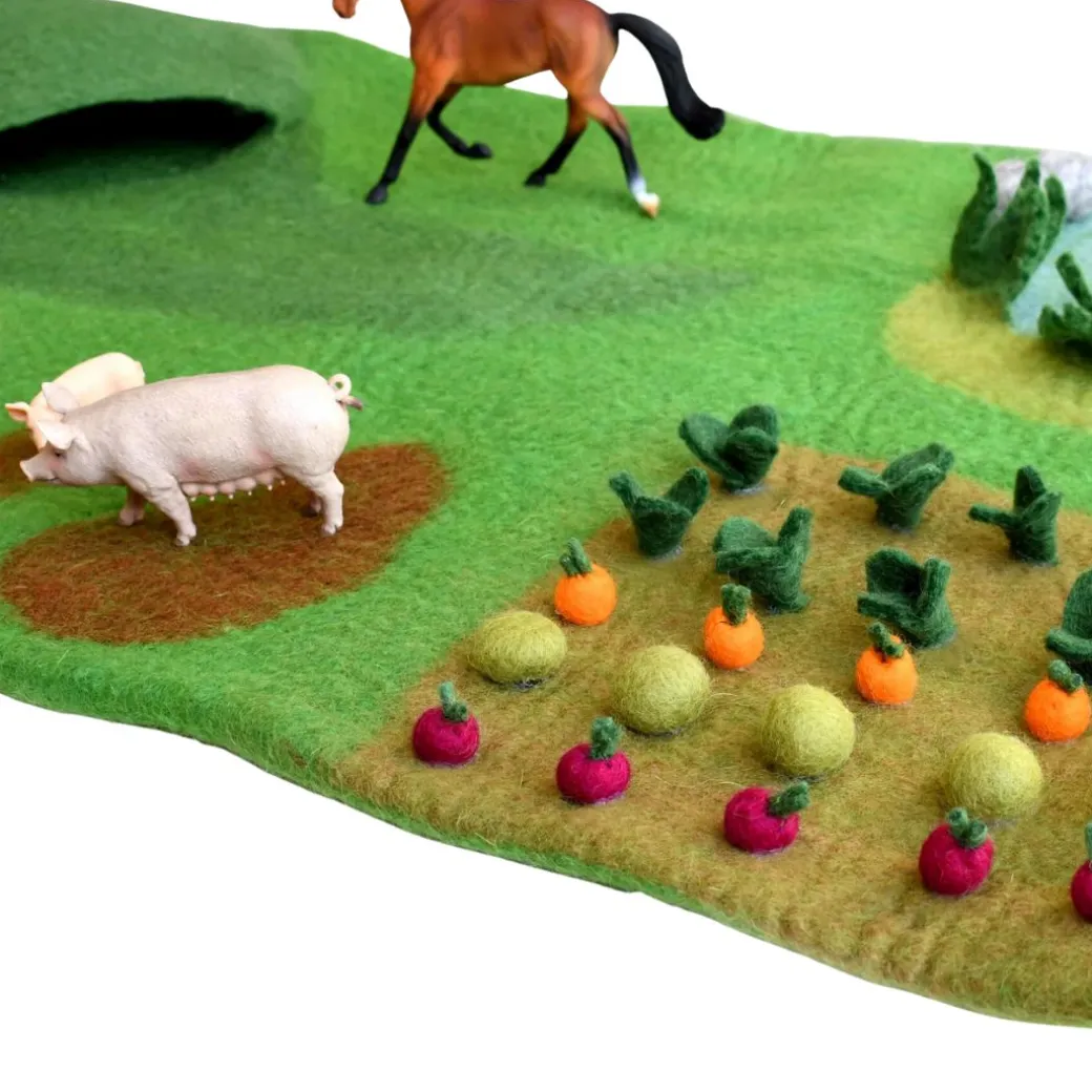 Large Felted Farm Play Mat