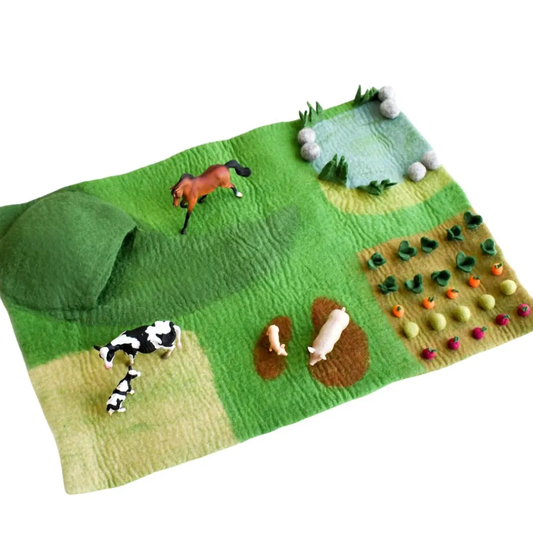 Large Felted Farm Play Mat