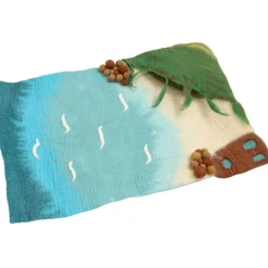 Large Felted Ocean and Shoreline Play Mat