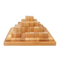 Large Natural Wooden Stepped Pyramid