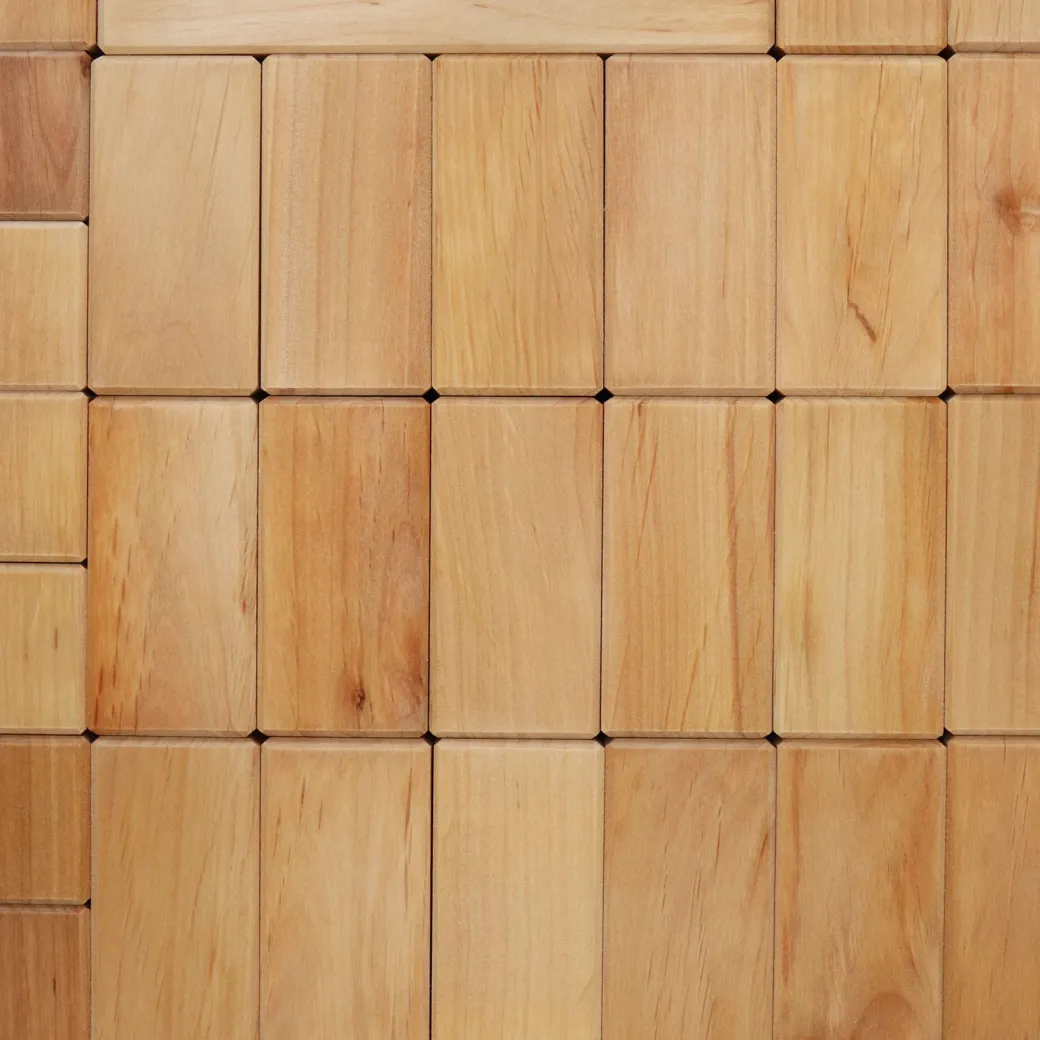Large Natural Wooden Stepped Pyramid