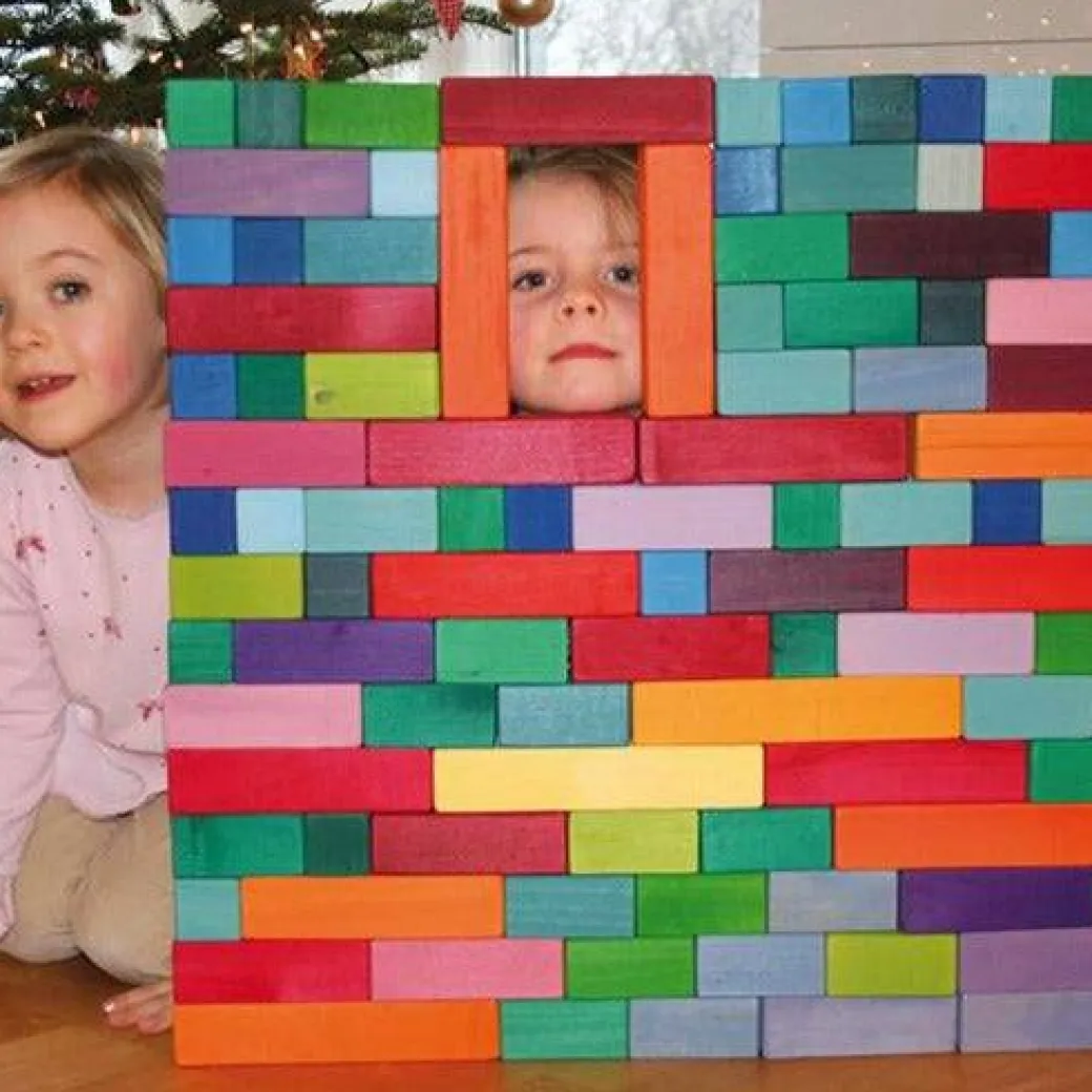 Large Stepped Pyramid Wooden Math Blocks