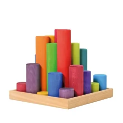 Large Wooden Building Rollers - Assorted Colors