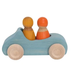 Large Wooden Convertible Car - Blue