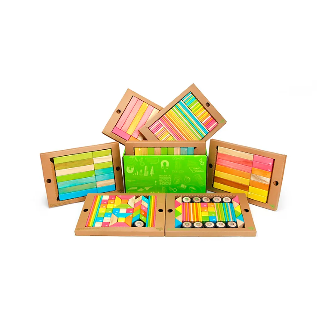 Magnetic Wooden Blocks Classroom Kit - 240 Pieces