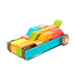 Magnetic Wooden Blocks - 42 Piece Set Tints