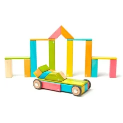 Magnetic Wooden Blocks - 42 Piece Set Tints