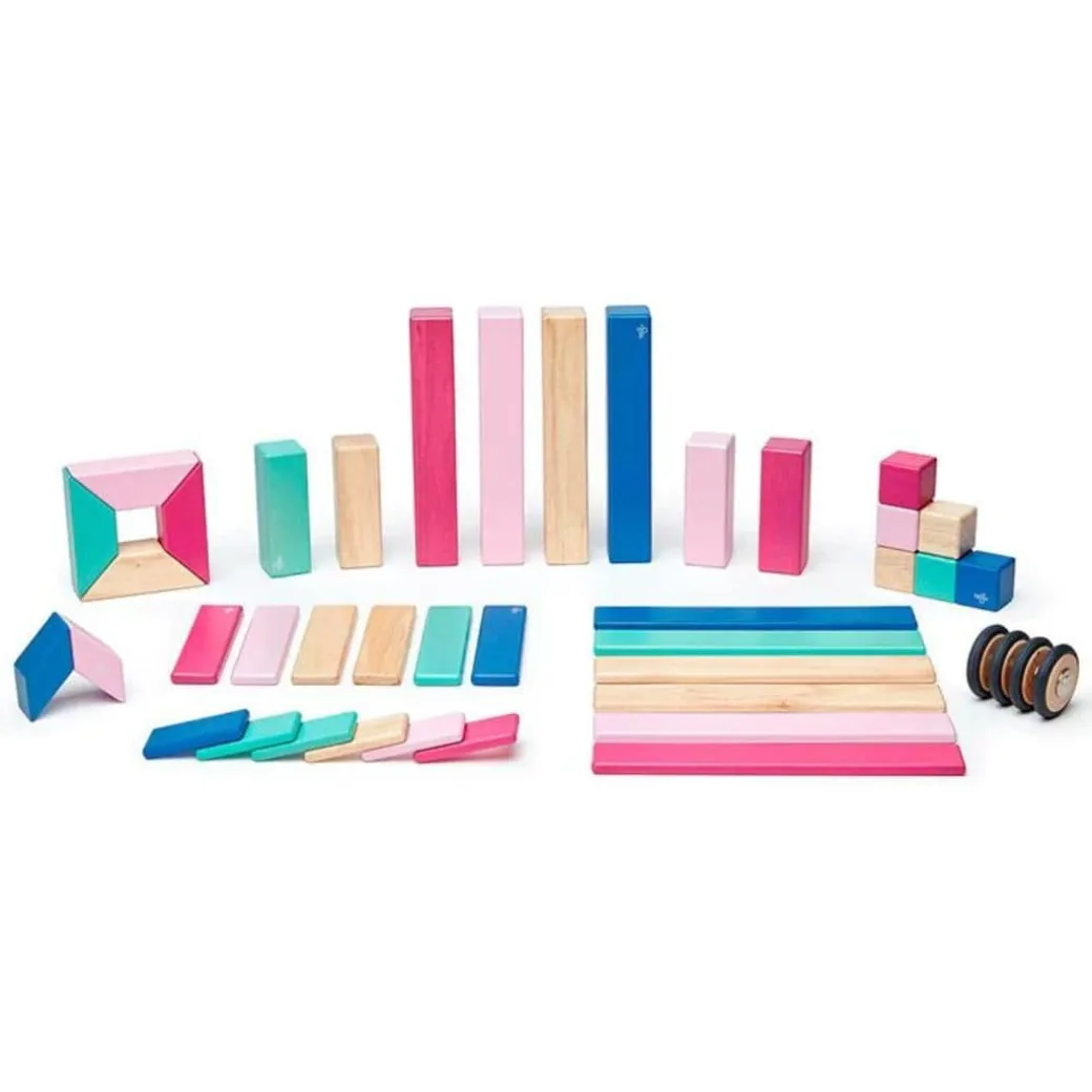 Magnetic Wooden Blocks - 42 Piece Set Blossom