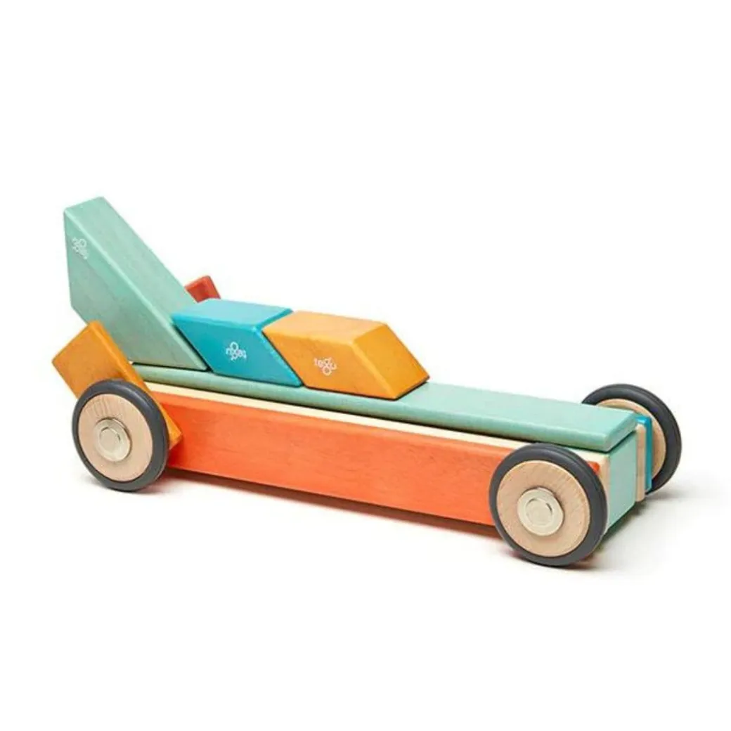 Magnetic Wooden Blocks - 42 Piece Set Sunset