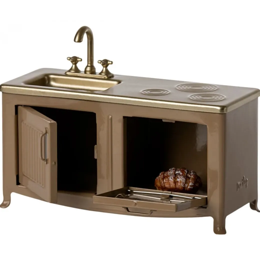 Miniature Kitchen for Mice - Light Brown