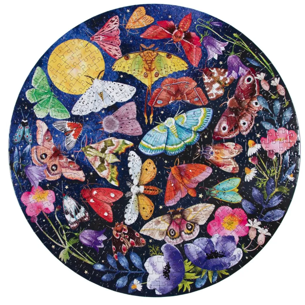 Moths 500 Piece Round Puzzle