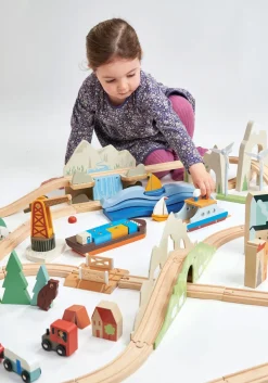 Mountain View Wooden Train Set