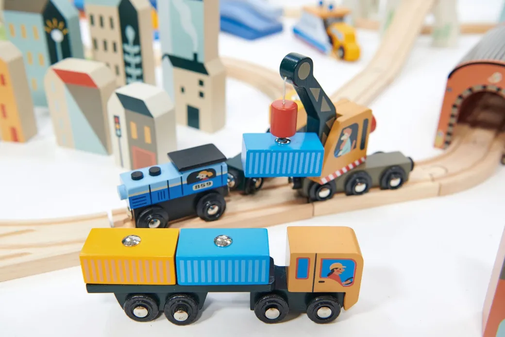 Mountain View Wooden Train Set