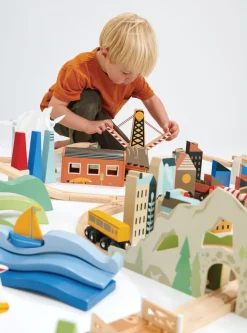 Mountain View Wooden Train Set