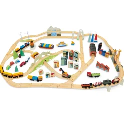 Mountain View Wooden Train Set