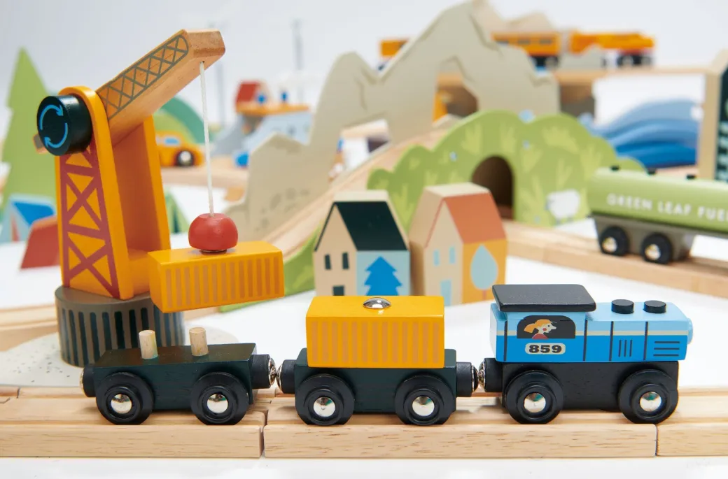 Mountain View Wooden Train Set