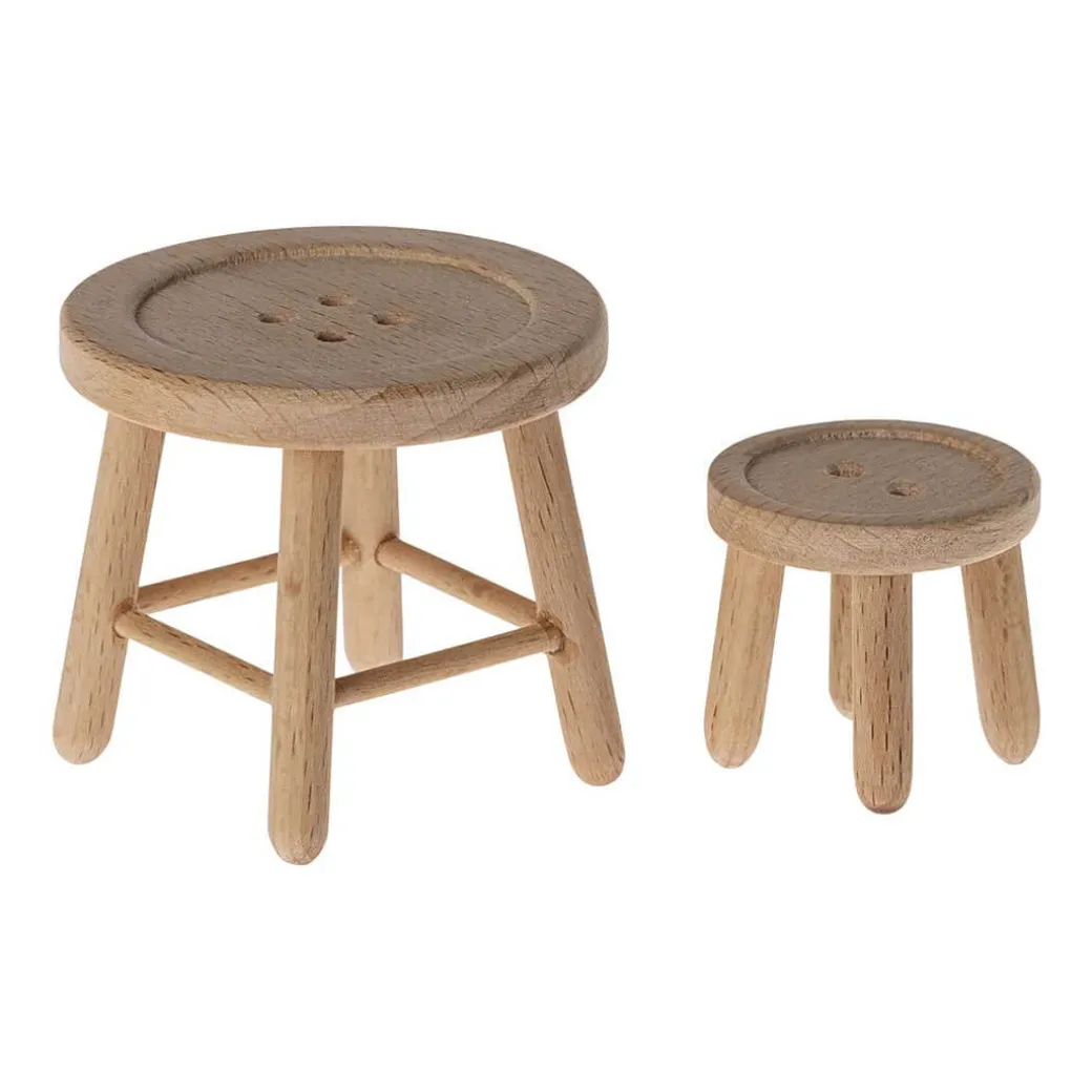 Mouse-Sized Table and Stool Set