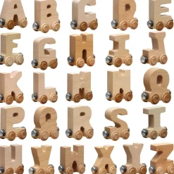 Natural Wooden Name Train Letters