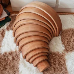 Natural Wooden Rainbow Tunnel - 12 Piece